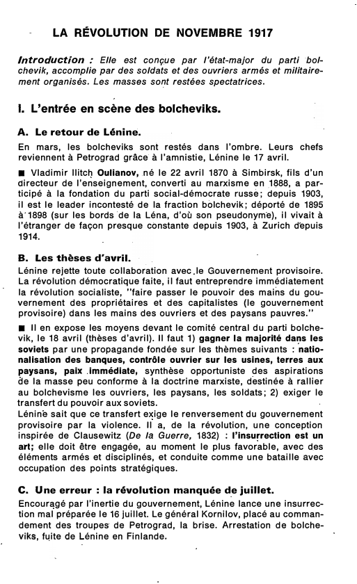 Prévisualisation du document LA RÉVOLUTION DE NOVEMBRE 1917