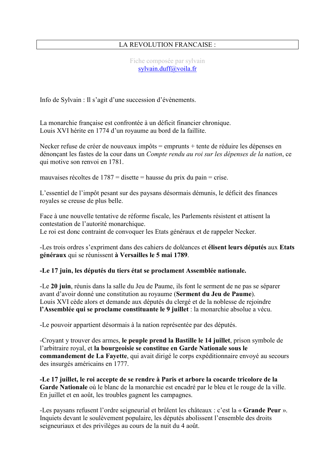 Prévisualisation du document LA REVOLUTION FRANCAISE (histoire)