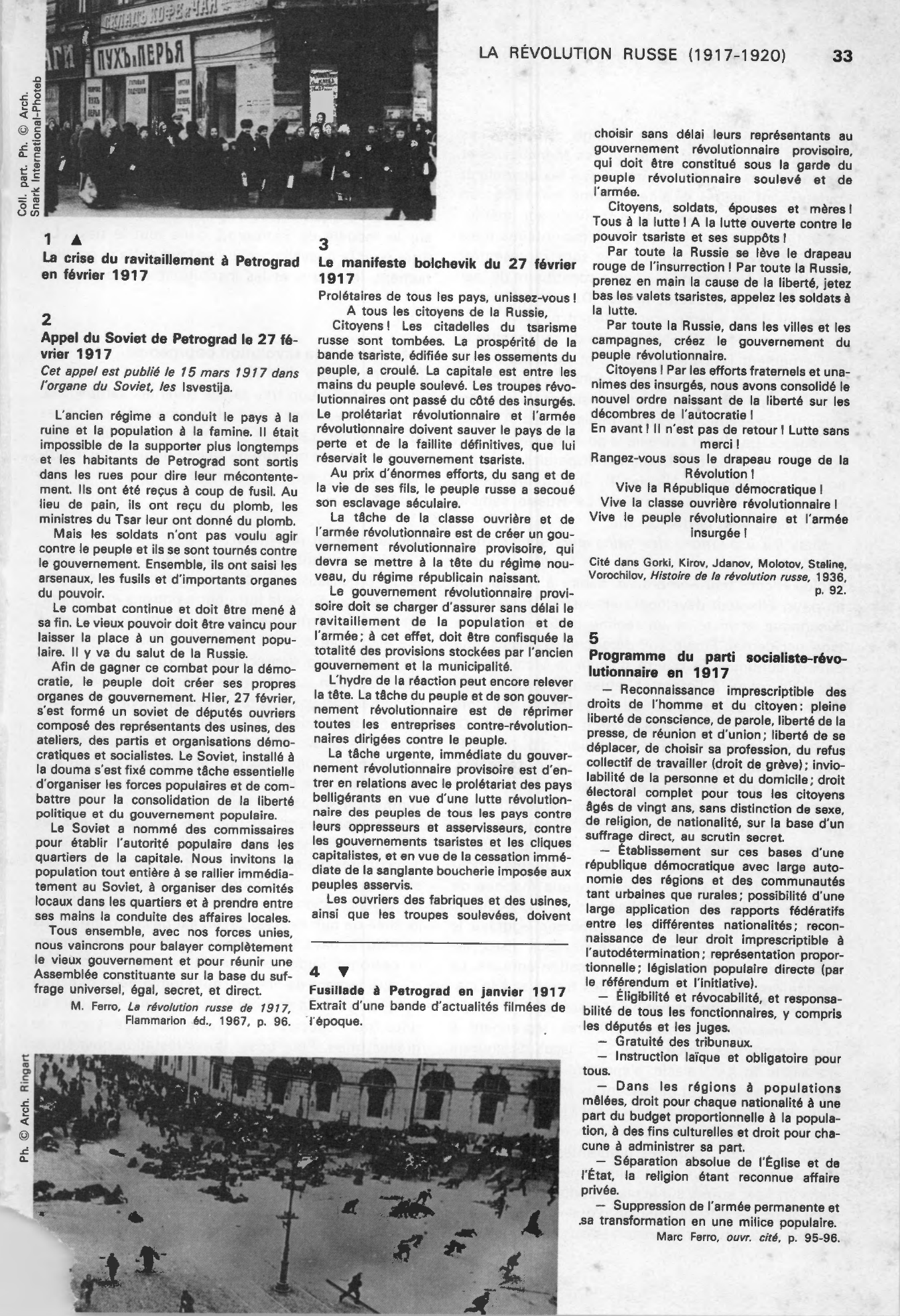 Prévisualisation du document LA RÉVOLUTION RUSSE ET L'ÉCHEC DE L'EXPANSION RÉVOLUTIONNAIRE EN EUROPE (1917-1920) - Histoire