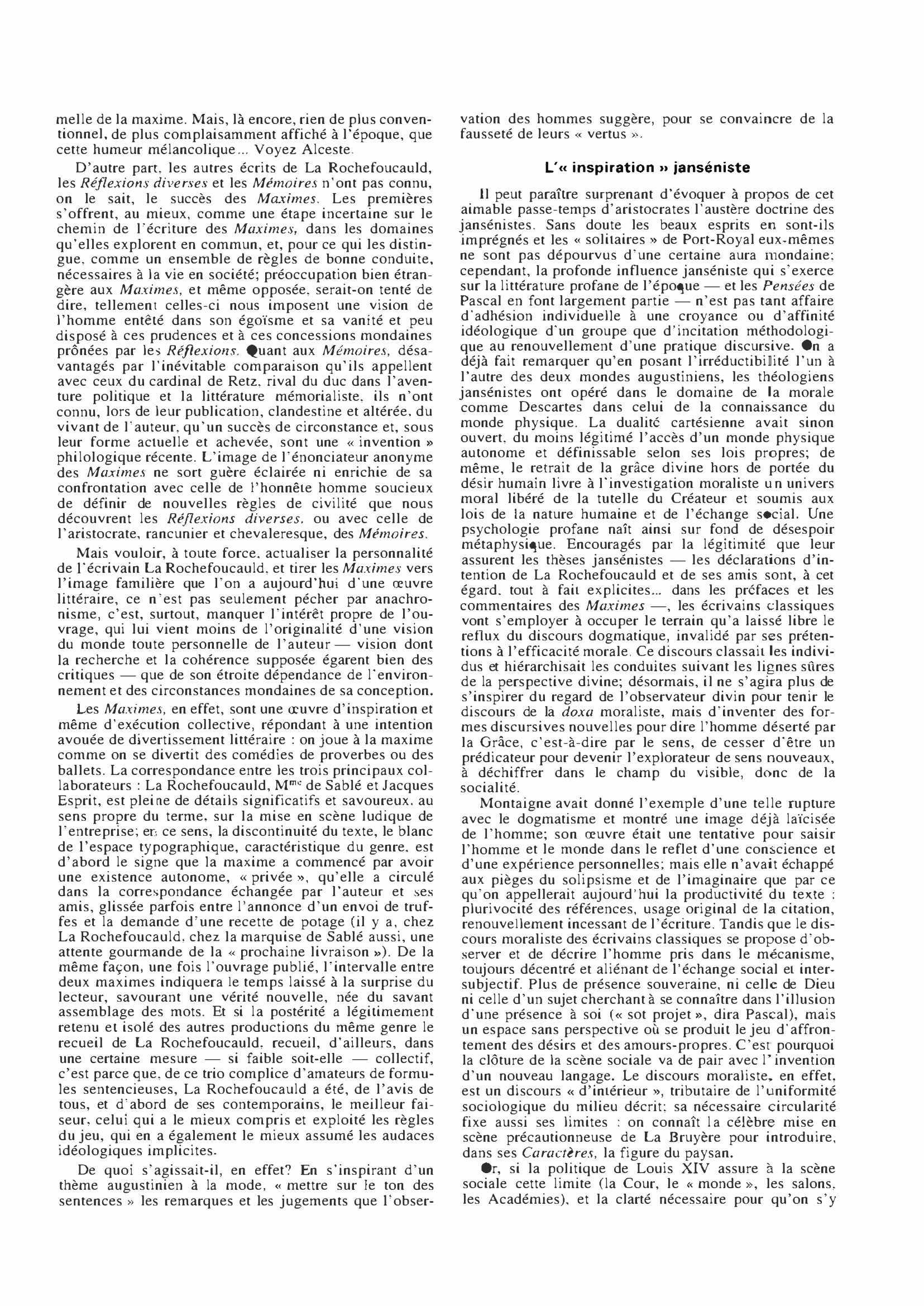 Prévisualisation du document LA ROCHEFOUCAULD François VI, duc de  (Histoire de la littérature)
