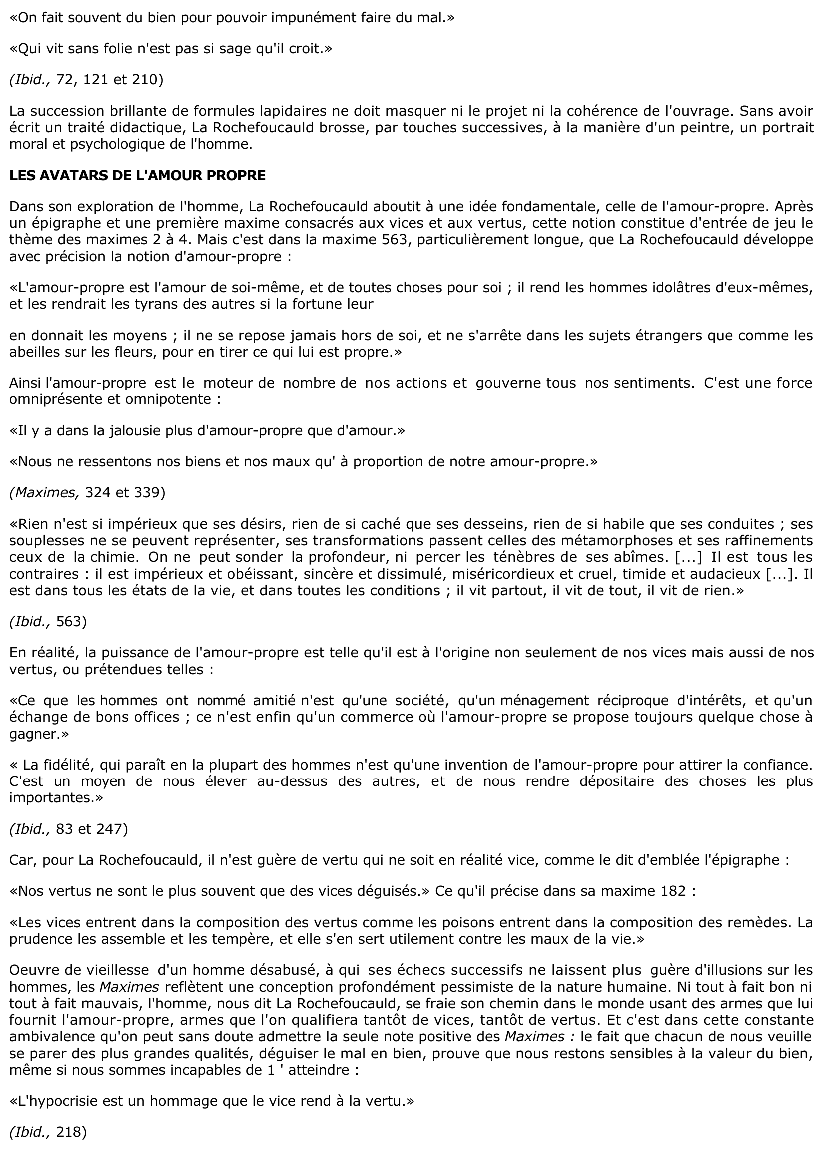 Prévisualisation du document La Rochefoucauld moraliste.