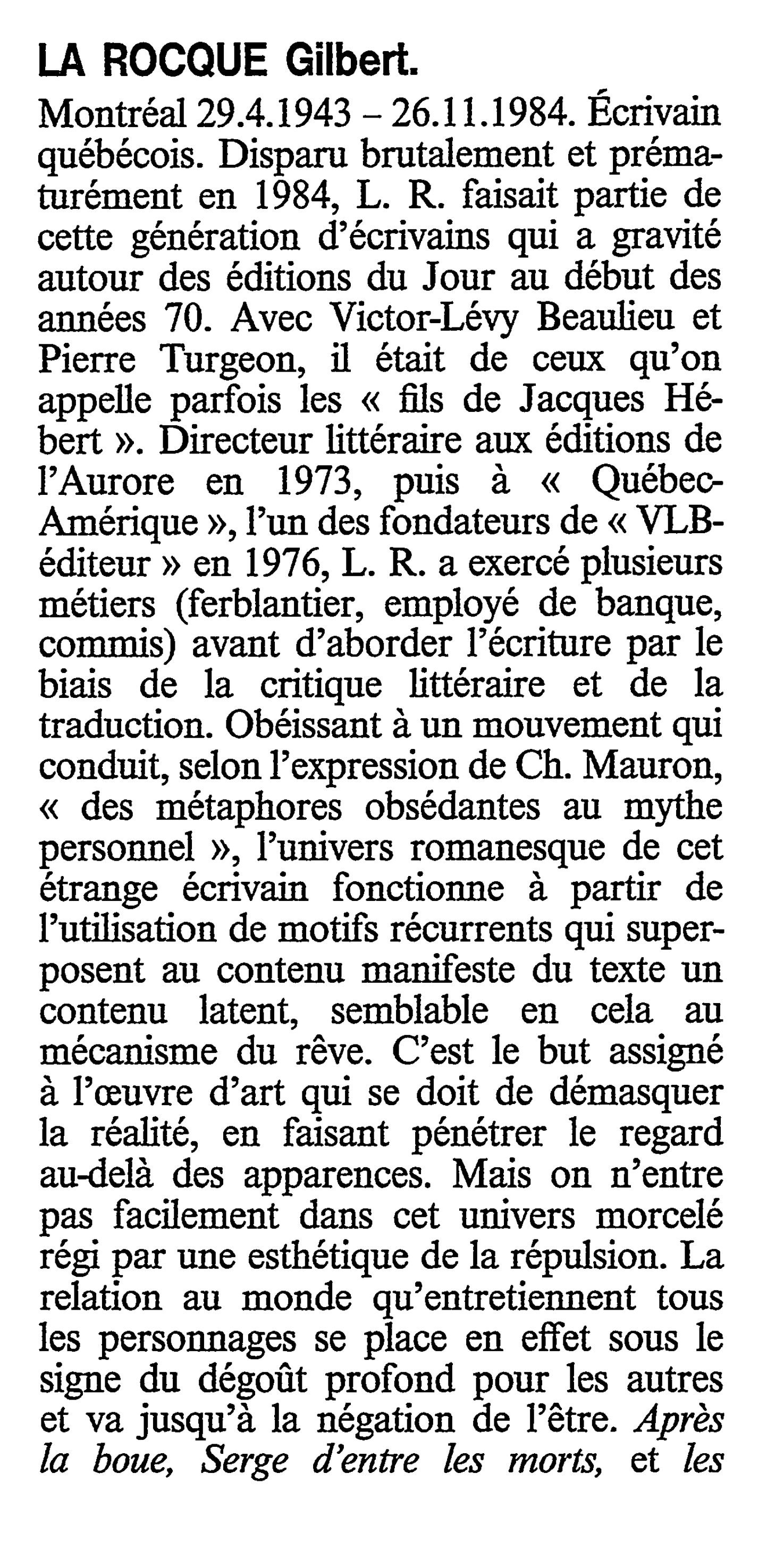 Prévisualisation du document La Rocque, François de