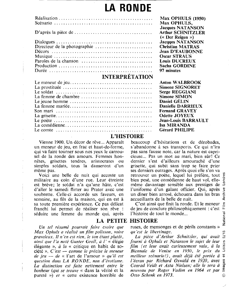 Prévisualisation du document LA RONDE