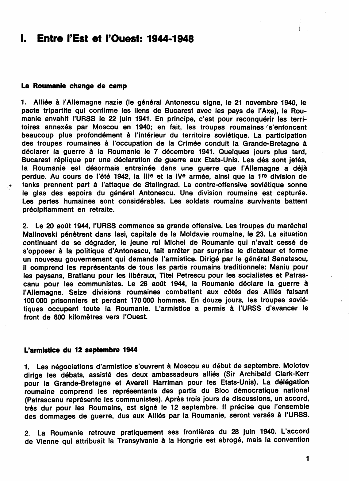 Prévisualisation du document La Roumanie de 1945 à 1970 (histoire)