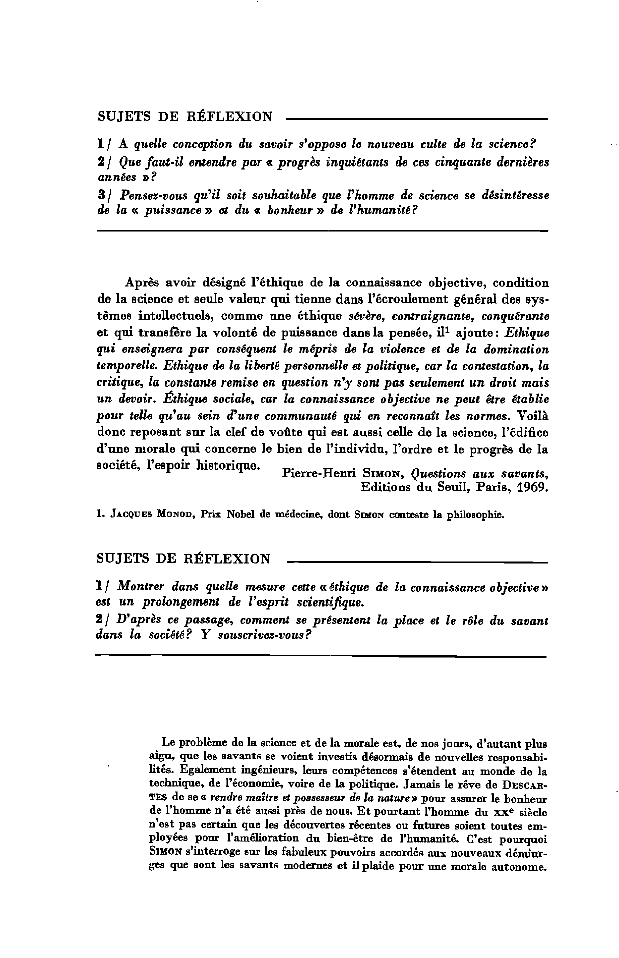 Prévisualisation du document LA SCIENCE ET LA CIVILISATION CONTEMPORAINE