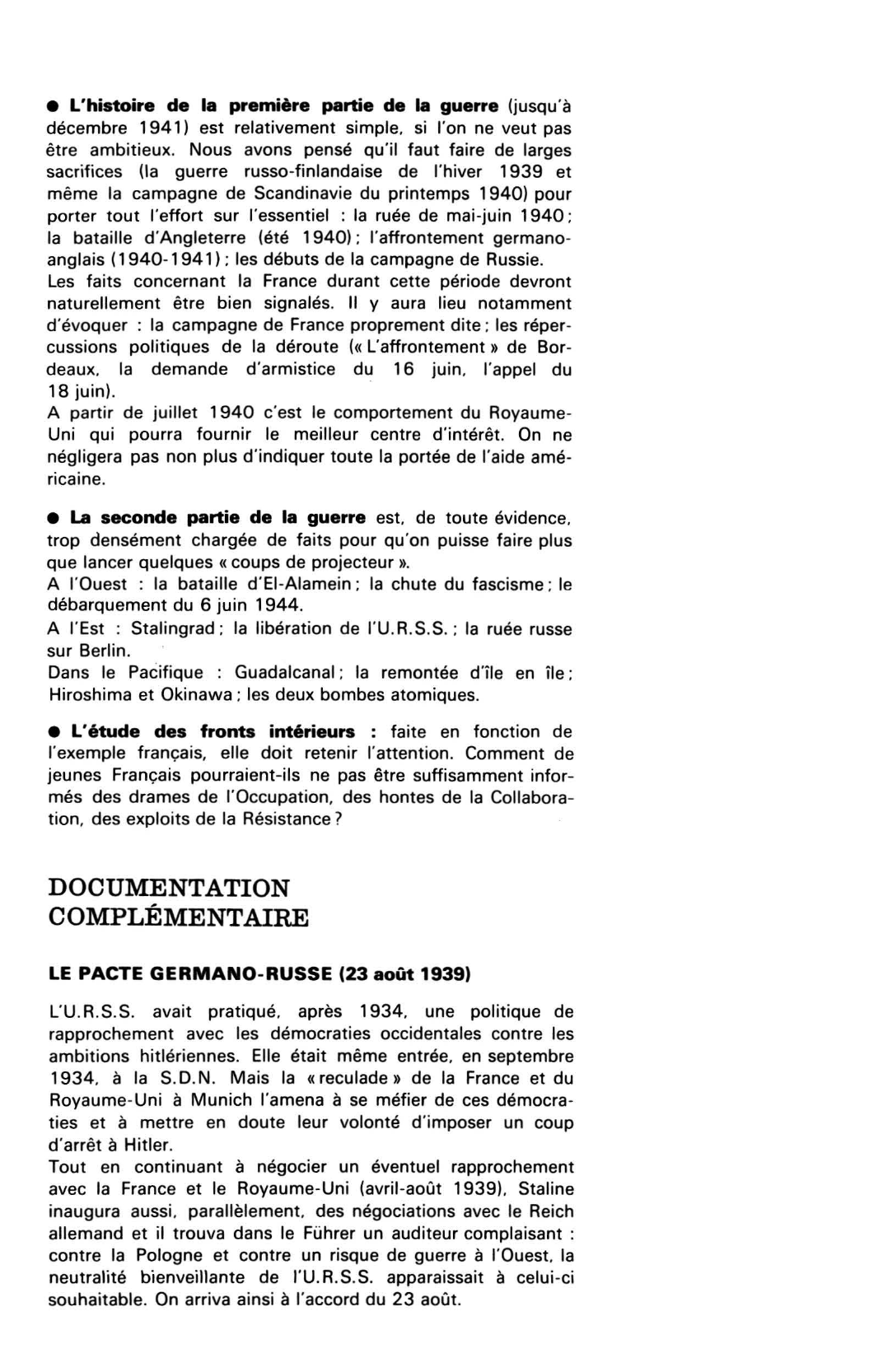 Prévisualisation du document LA SECONDE GUERRE MONDIALE (1939-1945) - DOCUMENTS