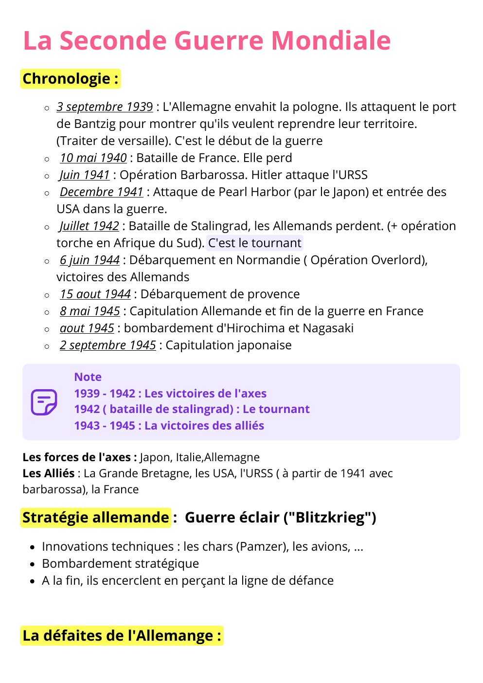 Prévisualisation du document La Seconde Guerre Mondiale - TERM