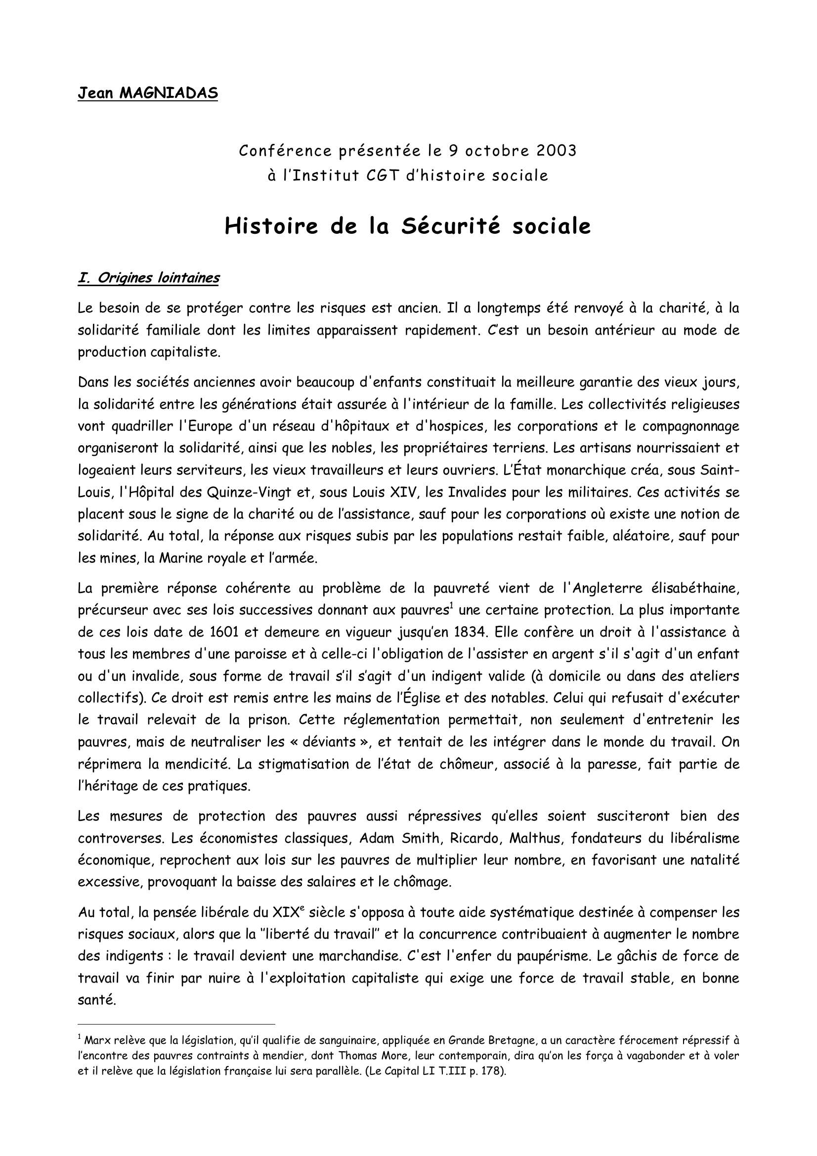 Prévisualisation du document La Sécurité sociale.