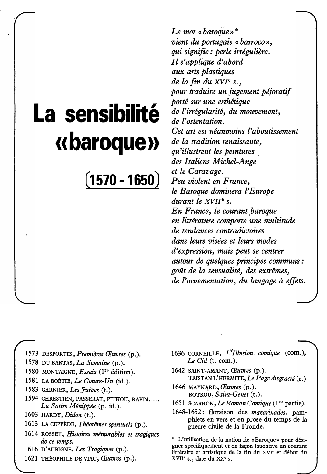 Prévisualisation du document La sensibilité «baroque» (1570-1650)