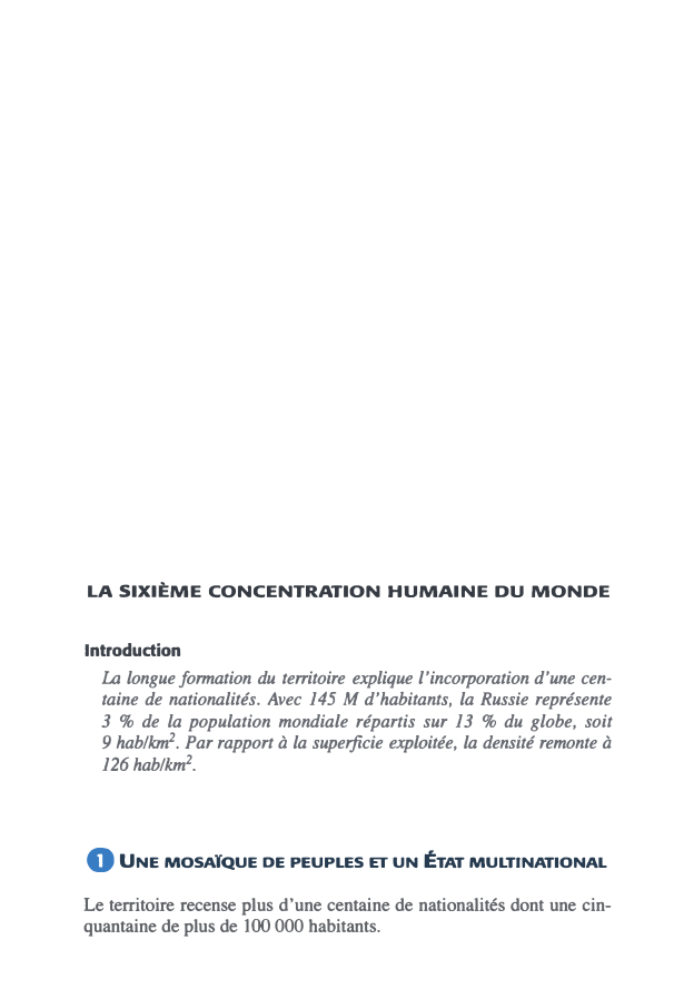 Prévisualisation du document LA SIXIÈME CONCENTRATION HUMAINE DU MONDE

Introduction

lA longue formation du territoire explique l'incorporation d'une cen­
taine de nationalités. Avec...