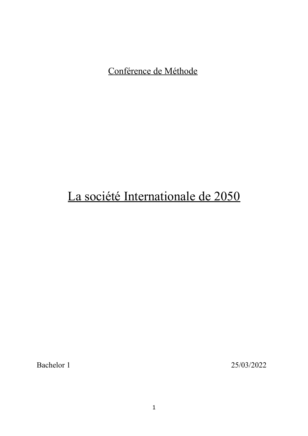 Prévisualisation du document La société internationale en 2050