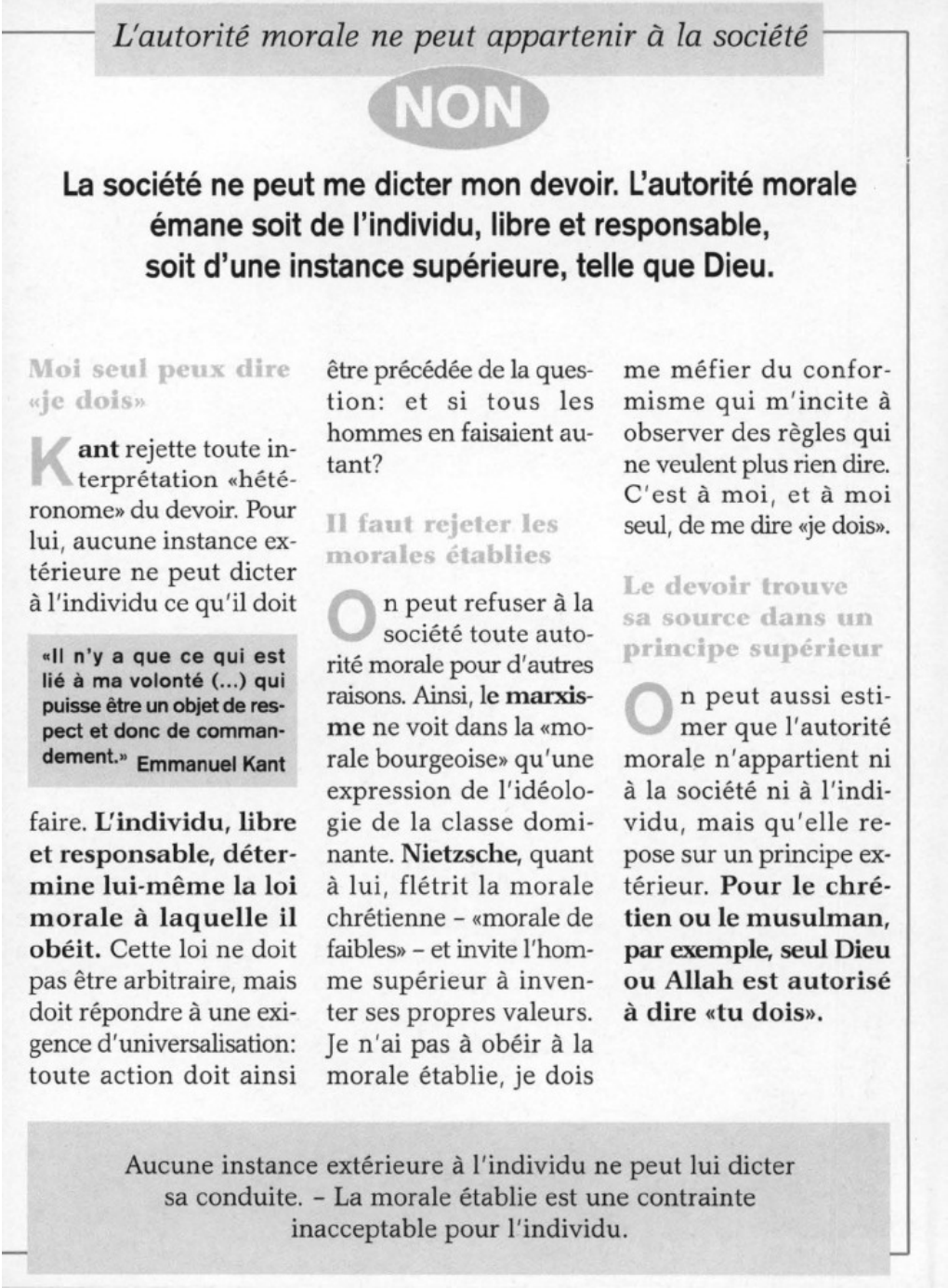 Prévisualisation du document La société peut-elle me dicter mes actes ?
