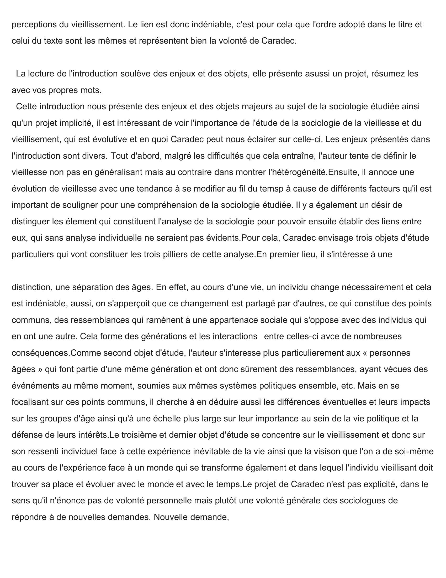 Prévisualisation du document LA SOCIOLOGIE DE LA VIEILLESSE ET DU VIEILLISEMENT de Vincent Caradec
