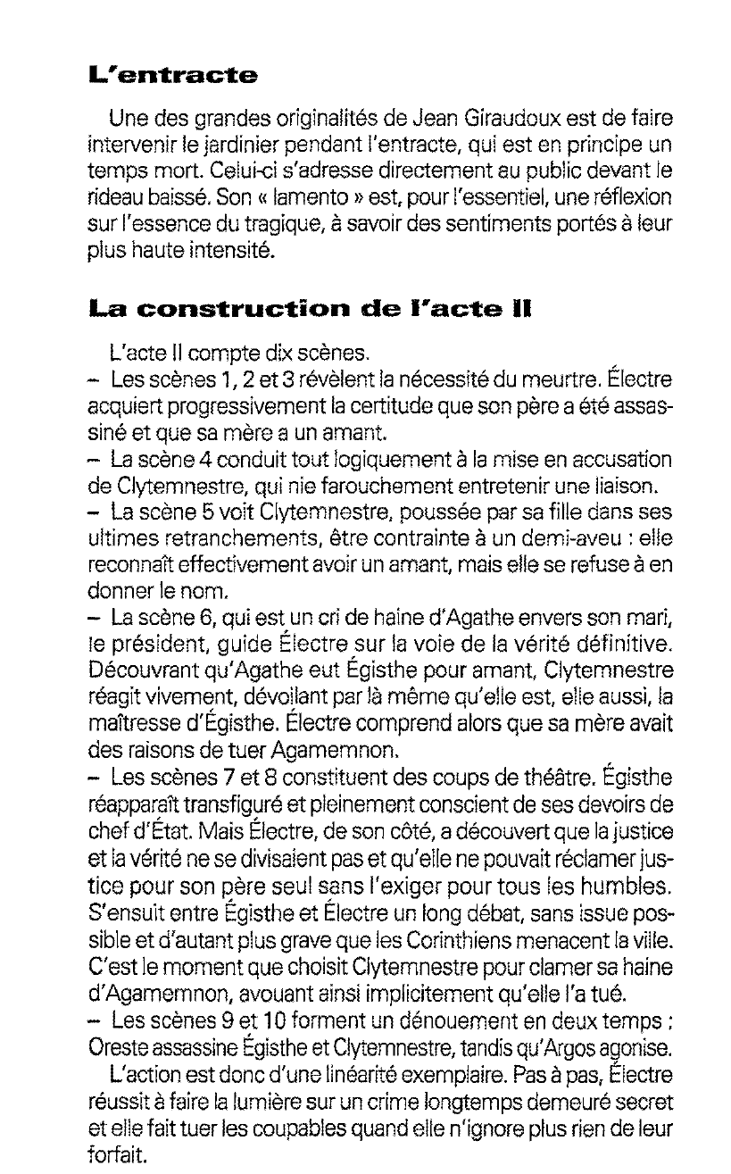 Prévisualisation du document La structure d'« Électre » de Giraudoux