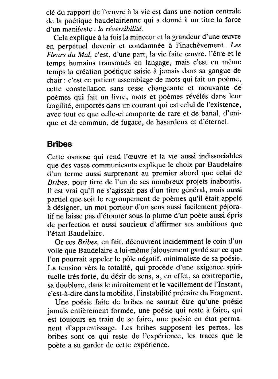 Prévisualisation du document La structure des Fleurs du mal de Baudelaire