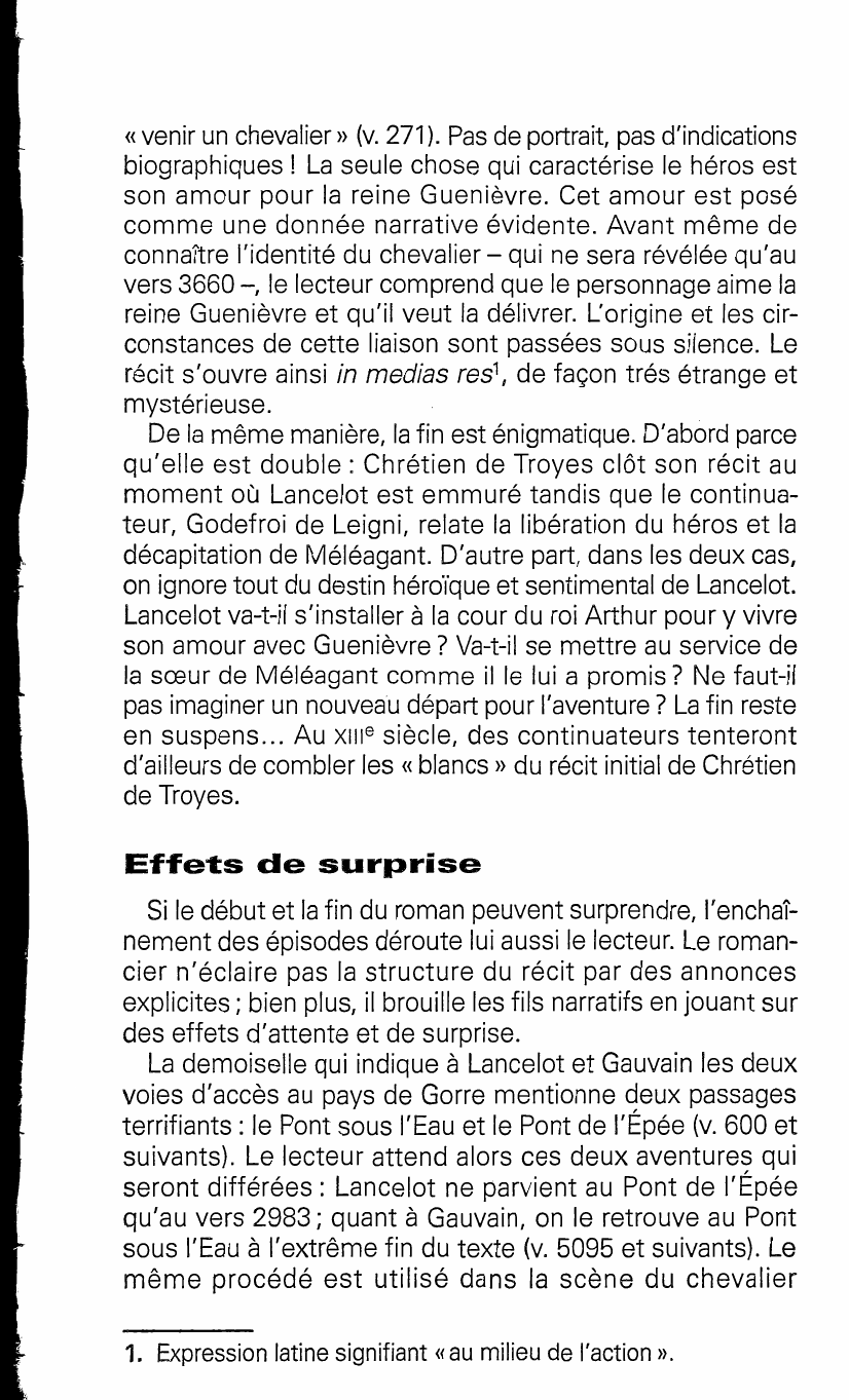 Prévisualisation du document La structure du roman:  Le Chevalier de la charrette de Chrétien de Troyes