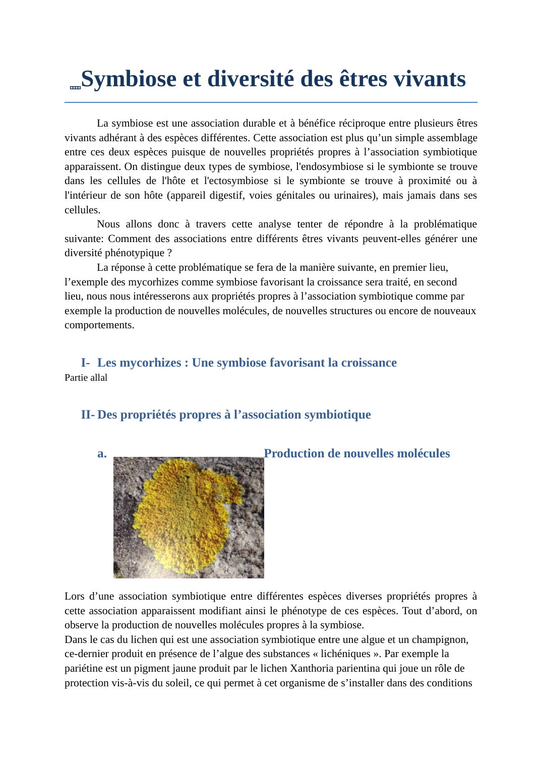 Prévisualisation du document la symbiose