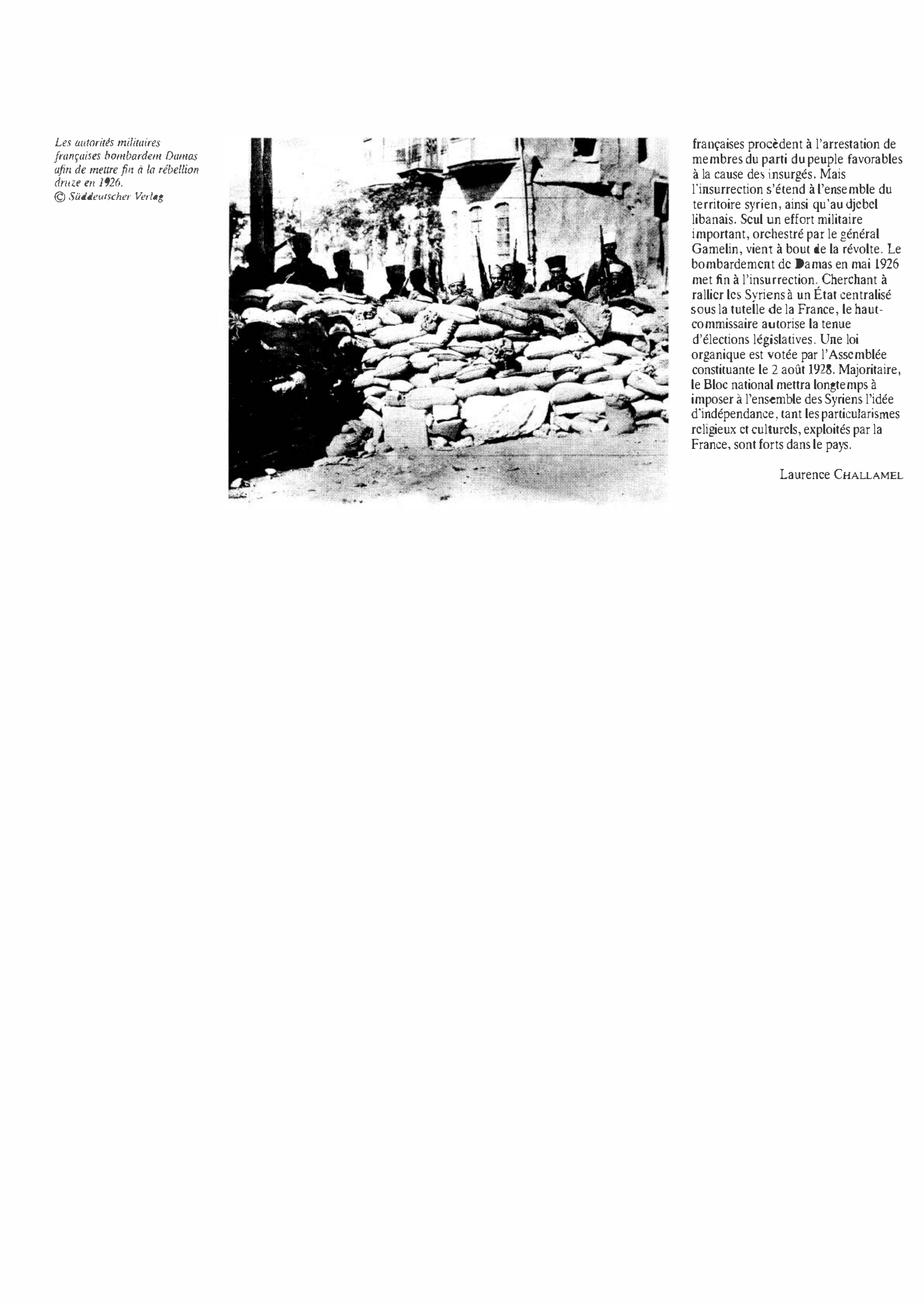 Prévisualisation du document La SYRIE de 1920 à 1929 : Histoire
