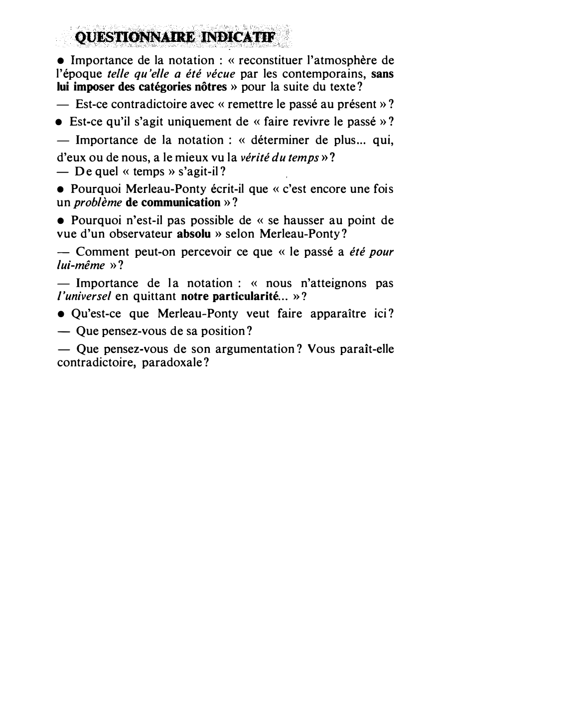 Prévisualisation du document La tâche de l'histoire chez Merleau-Ponty