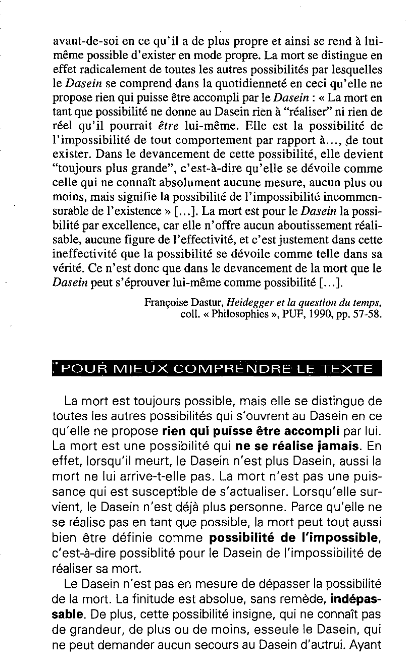 Prévisualisation du document LA TEMPORALITÉ COMME SENS DU SOUCI ET L'ÊTRE-POUR-LA-MORT de F. DASTUR