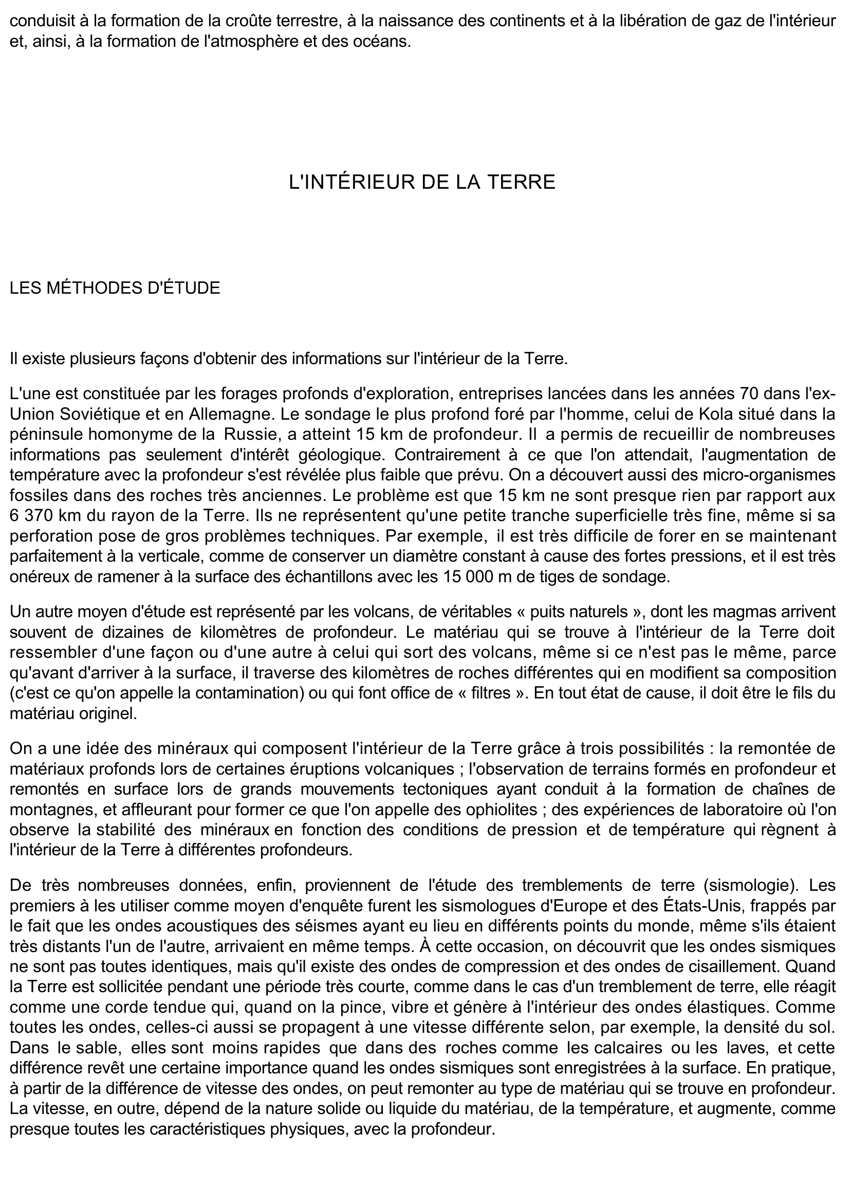 Prévisualisation du document LA TERRE (Sciences et Techniques)