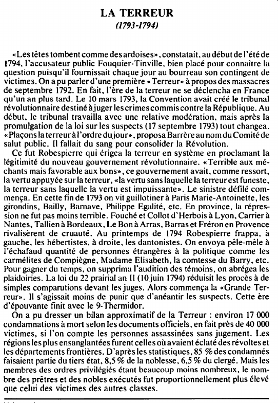 Prévisualisation du document LA TERREUR(1793-1794) - HISTOIRE.