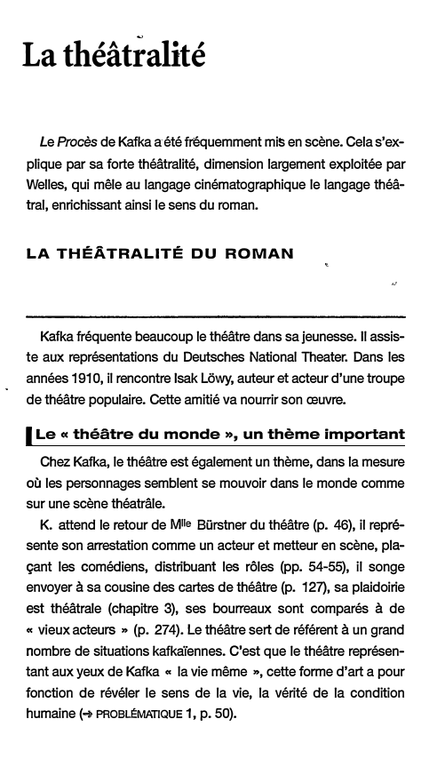 Prévisualisation du document La théâtralité dans Le Procès de Kafka et d'Orson Welles