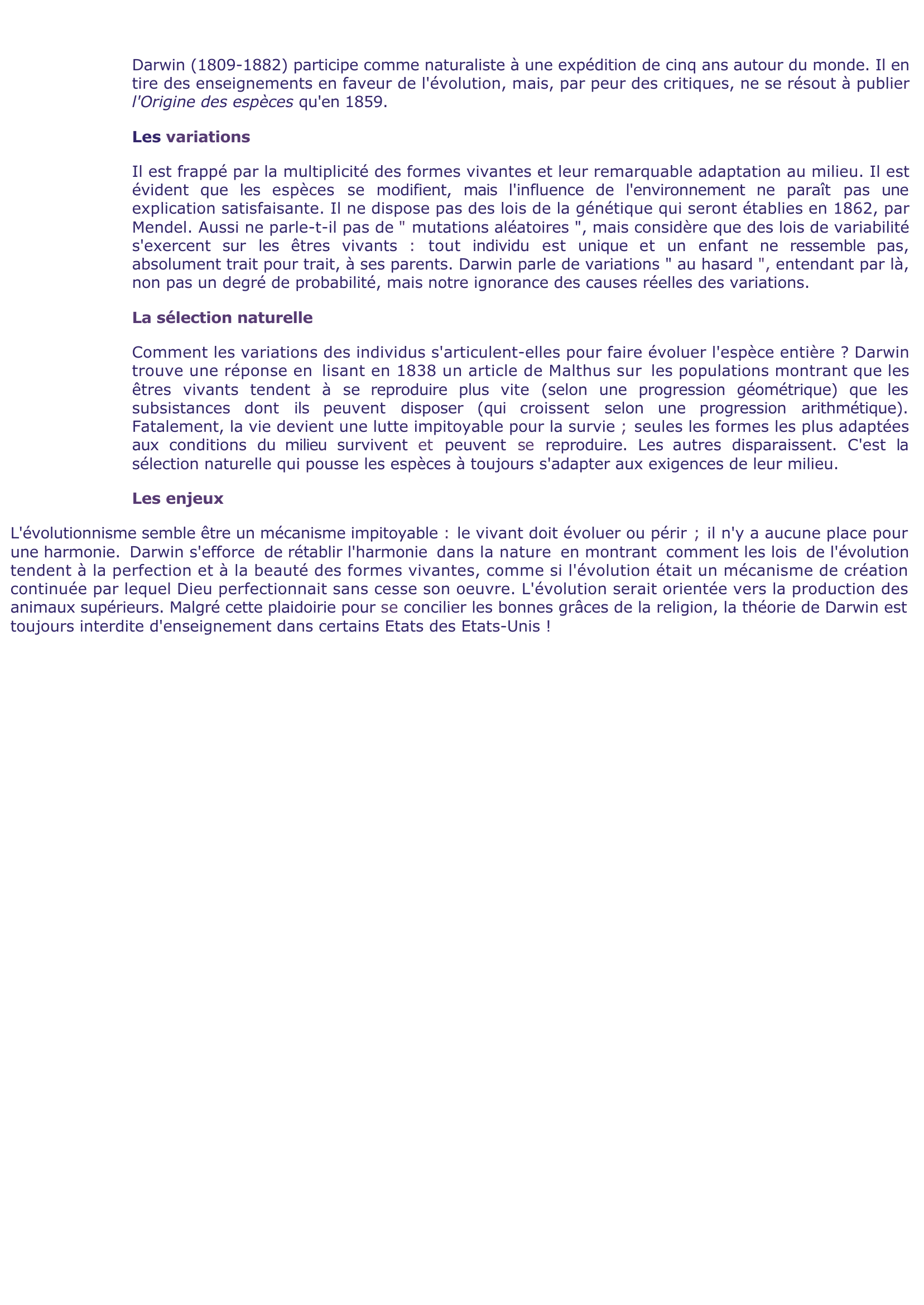 Prévisualisation du document La théorie de l'évolution permet-elle de choisir entre finalisme et mécanisme 	?