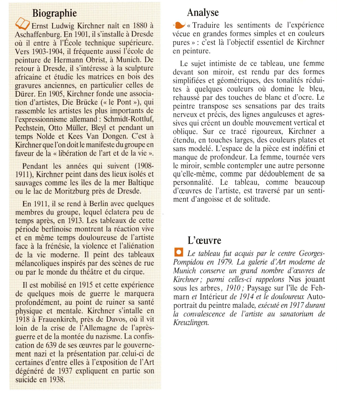 Prévisualisation du document LA TOILETTE (FEMME AU MIROIR) de Ernst Ludwig Kirchner