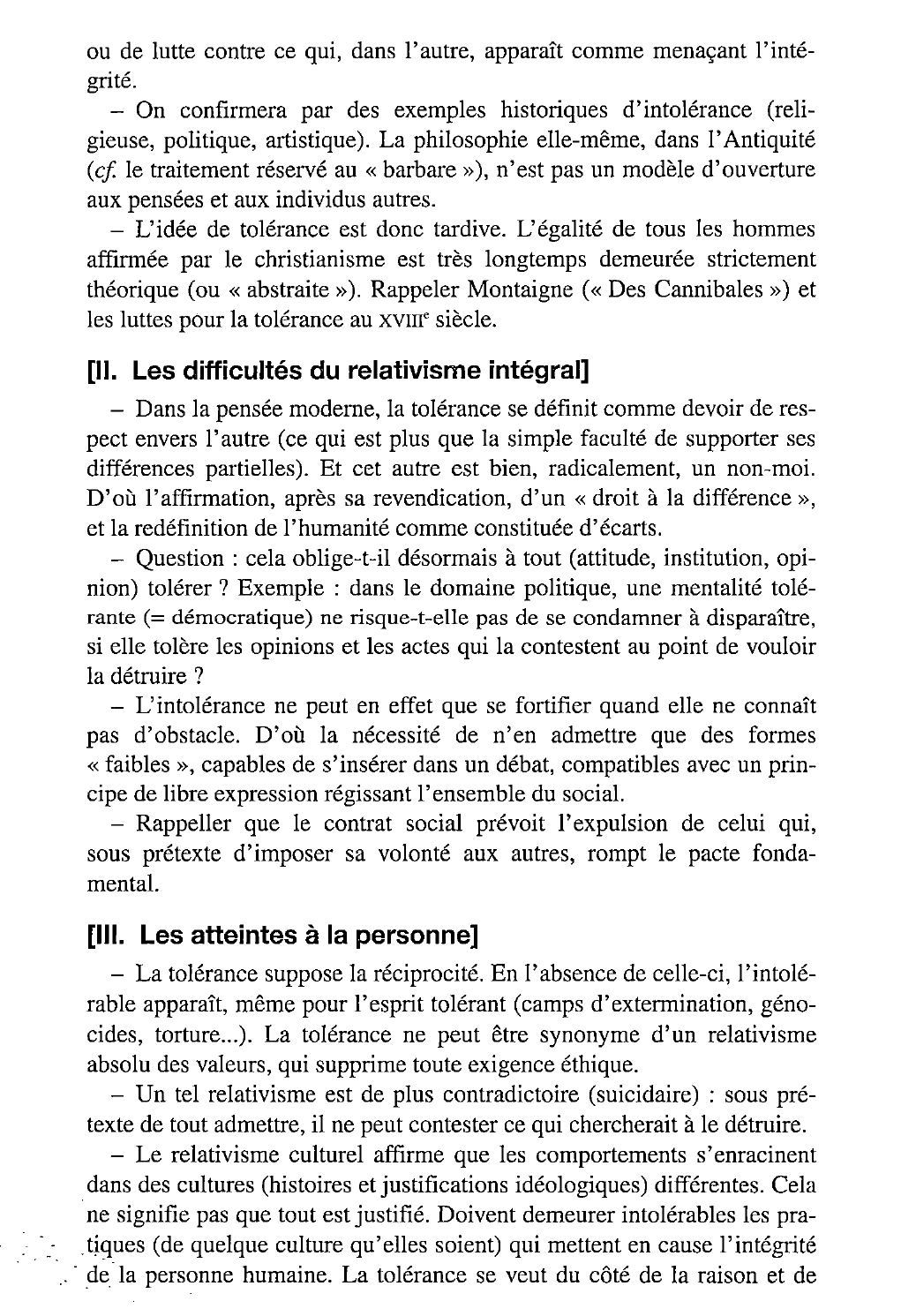 Prévisualisation du document La tolérance doit-elle, et peut-elle, être sans limite ?