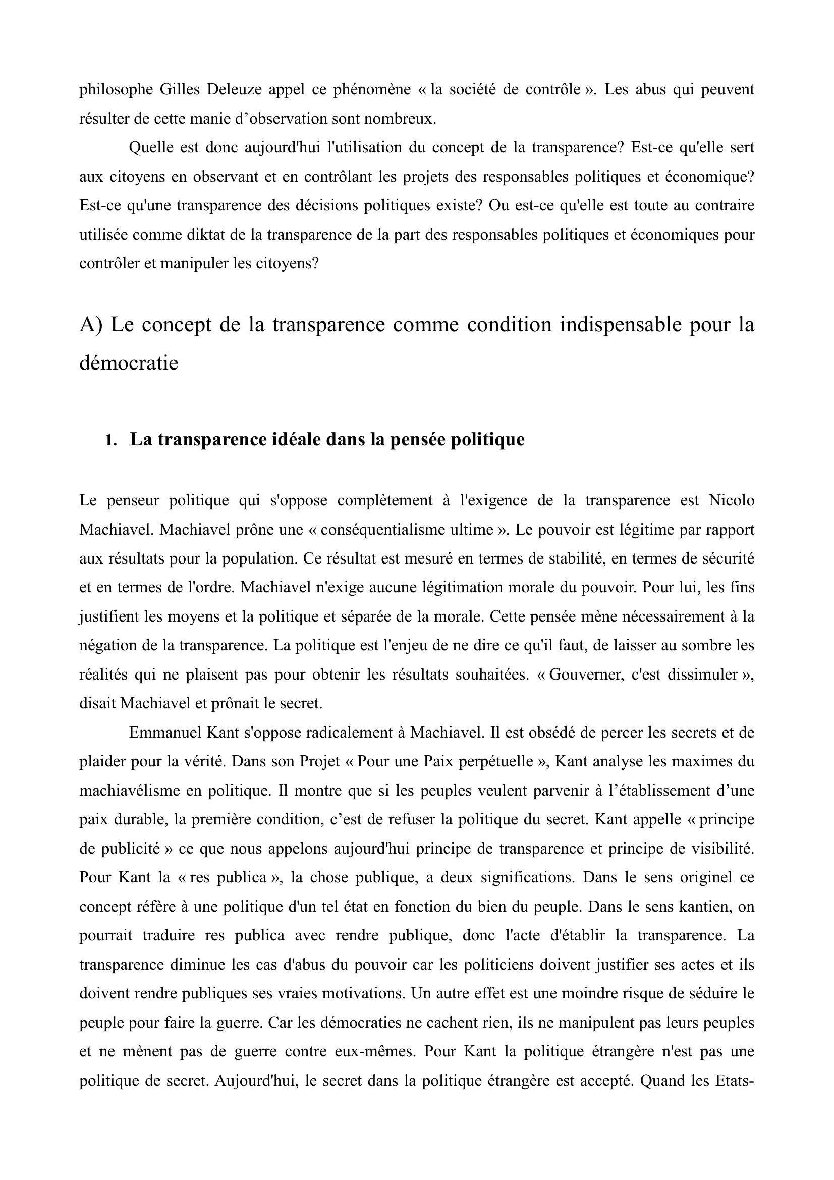 Prévisualisation du document « La transparence dans le sociétés contemporaines »  de Jannik Jürgens