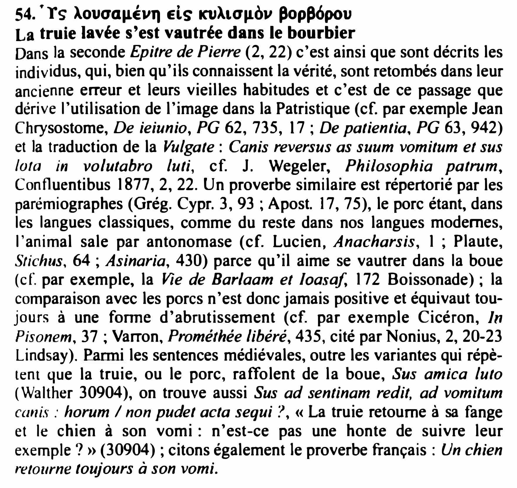 Prévisualisation du document La truie lavée s'est vautrée dans le bourbier