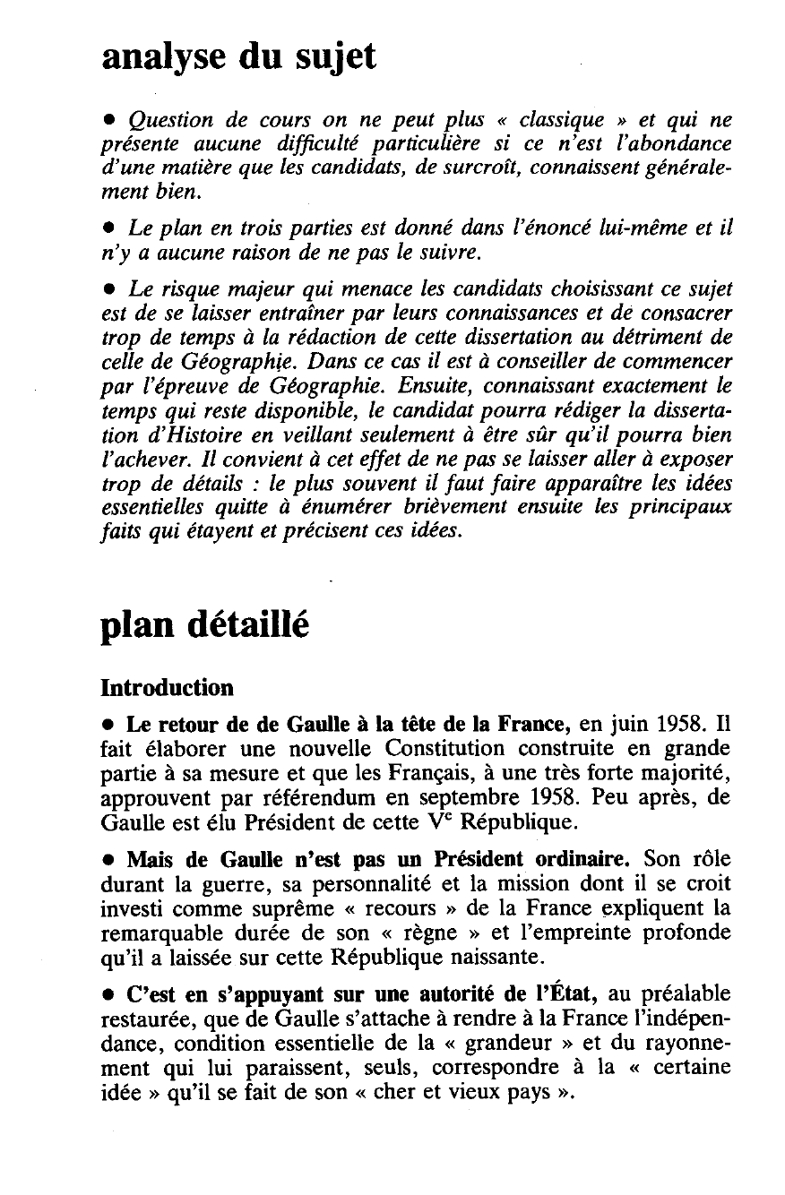 Prévisualisation du document La Ve République sous la présidence du Général de Gaulle : les données nouvelles du pouvoir politique, grandes réalisations et difficultés, le départ du Général.