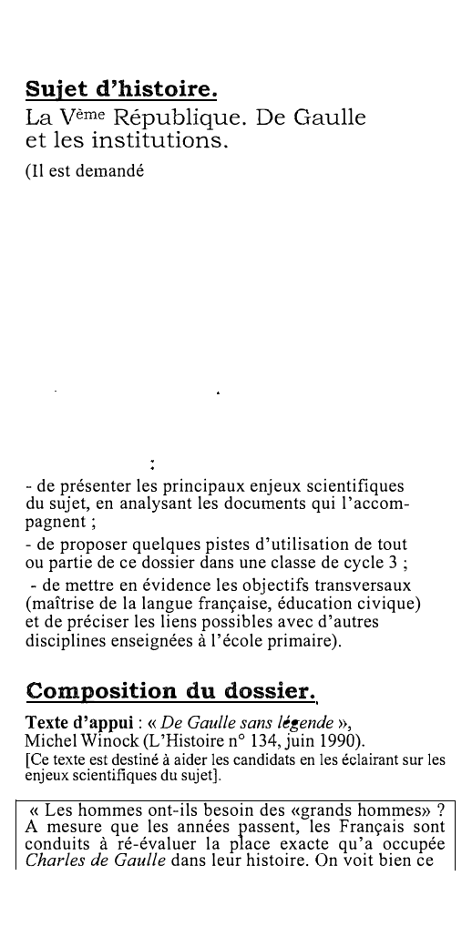 Prévisualisation du document La Vême République. De Gaulle et les institutions.