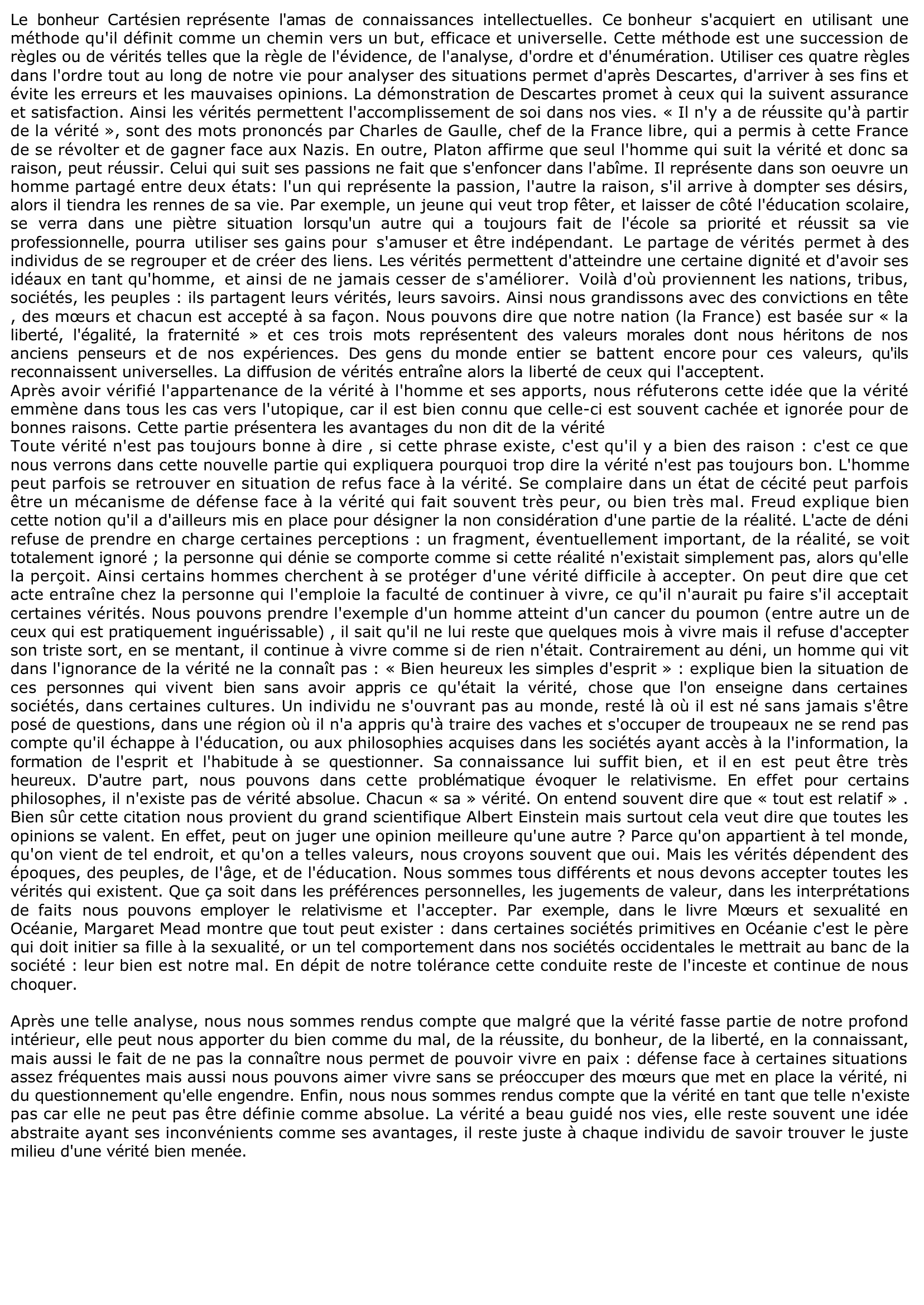 Prévisualisation du document La vérité peut-elle nous laisser sans réaction ?
