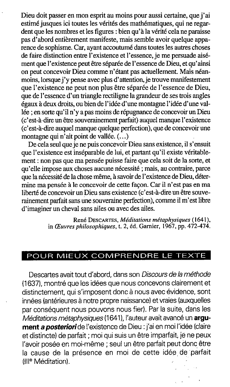 Prévisualisation du document La version cartésienne de l'argument ontologique R. DESCARTES