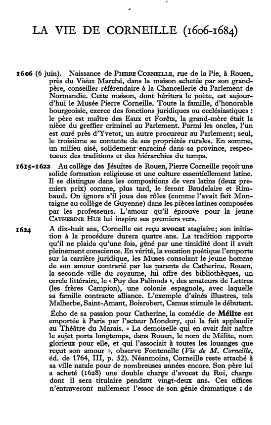 Prévisualisation du document LA VIE DE CORNEILLE (1606-1684)