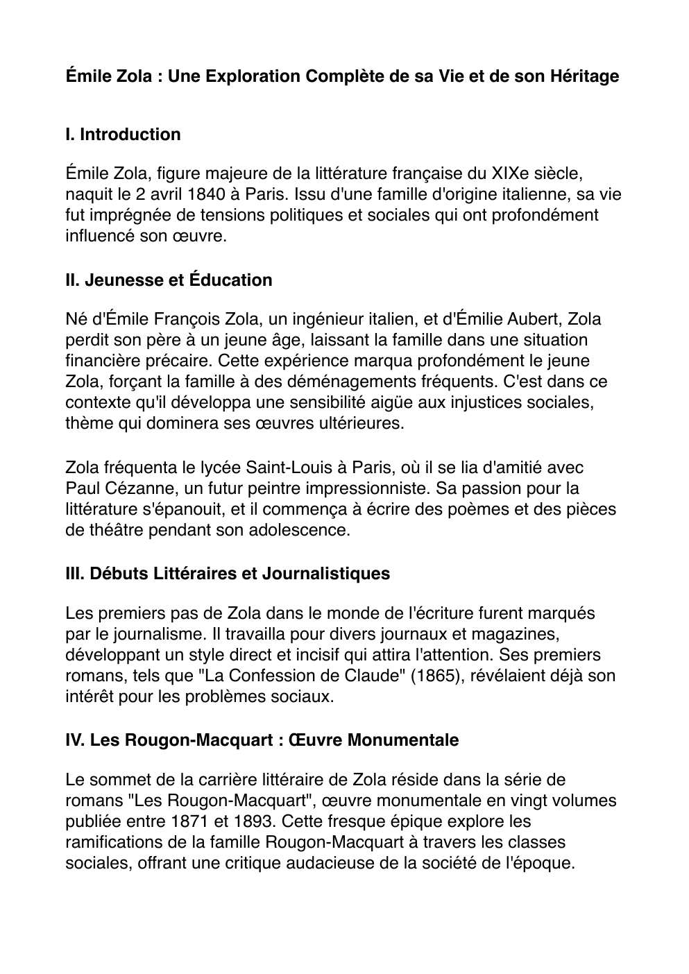 Prévisualisation du document La vie d'Émile Zola