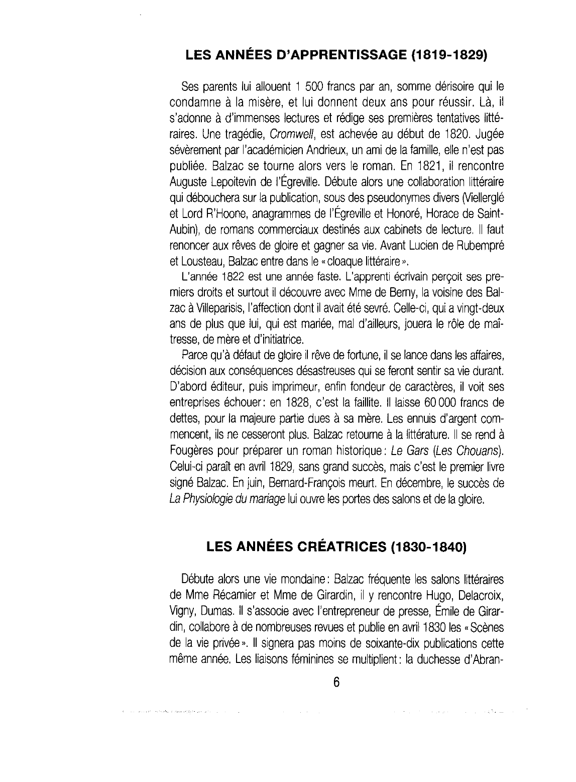 Prévisualisation du document La vie d'Honoré de Balzac
