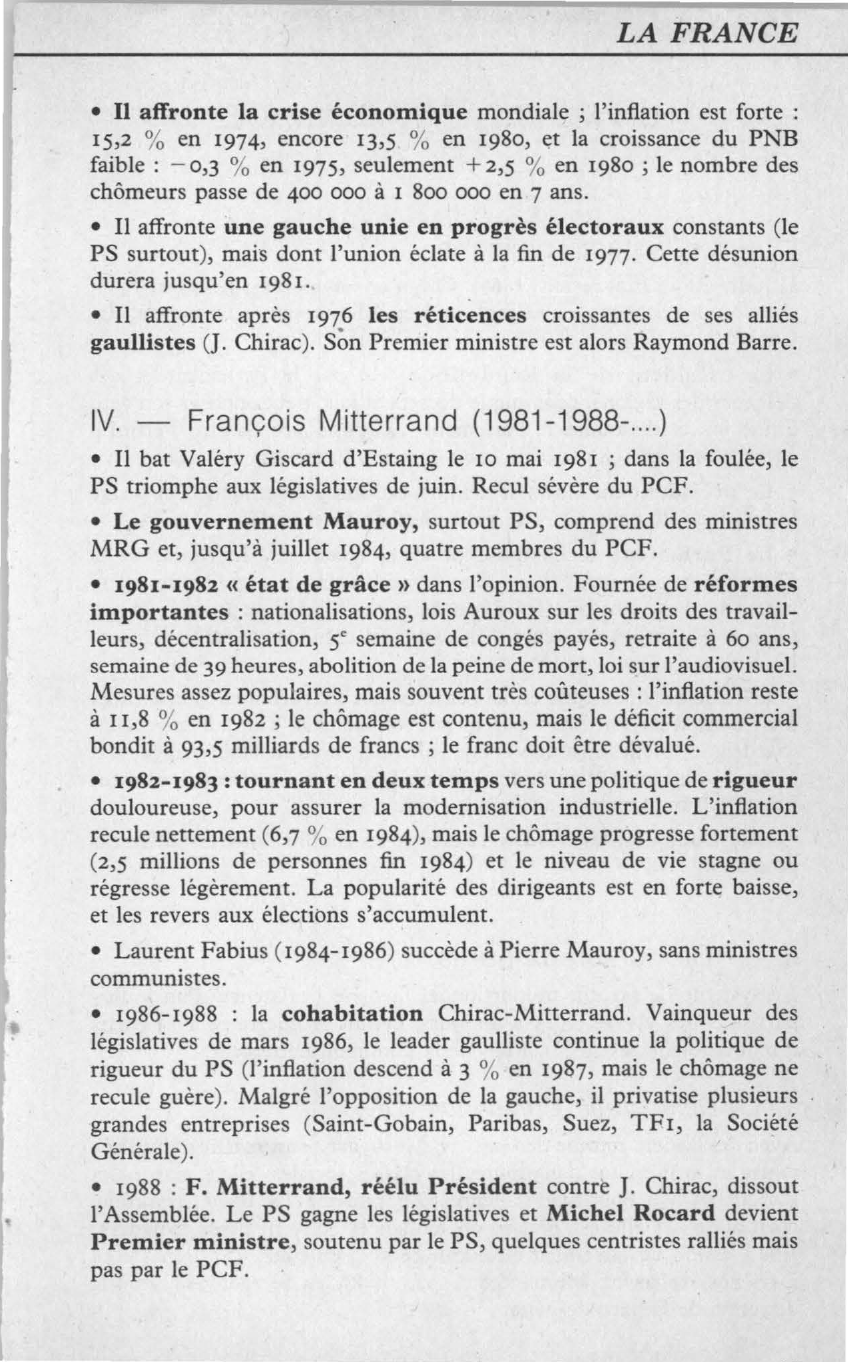 Prévisualisation du document LA VIE POLITIQUE EN FRANCE DEPUIS 1958