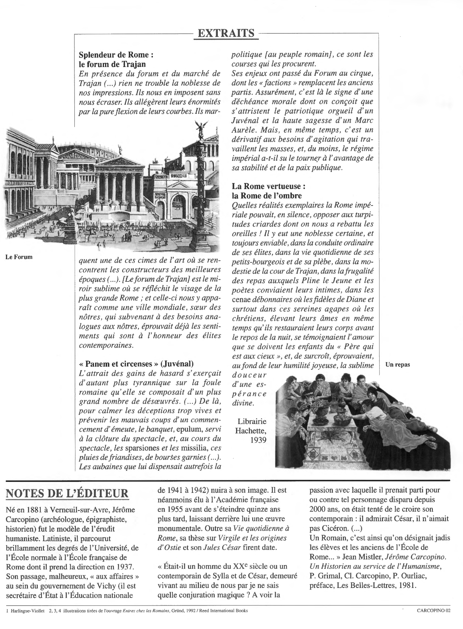 Prévisualisation du document La Vie quotidienne à Rome