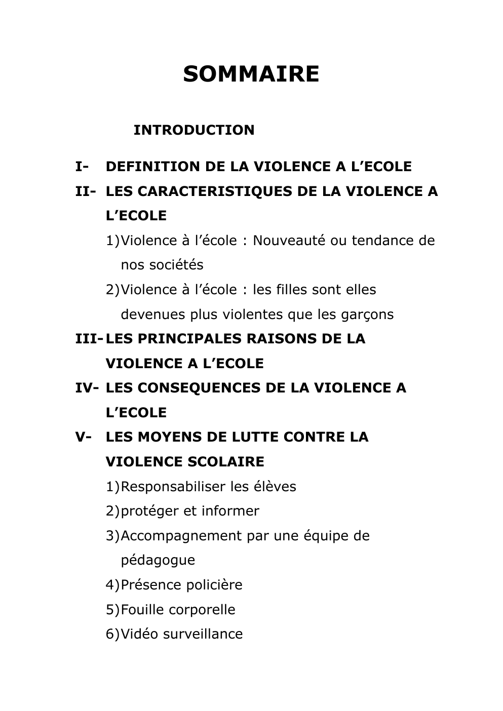 Prévisualisation du document LA VIOLENCE A L'ECOLE