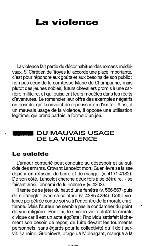 Prévisualisation du document La violence

La violence fait partie du décor habituel des romans médié­
vaux. Si Chrétien de Troyes lui accorde une...