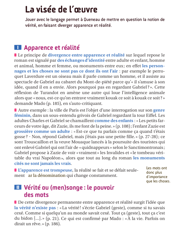 Prévisualisation du document La visée de l' œuvre
Jouer avec le langage permet à Queneau de mettre en question la notion de
vérité,...