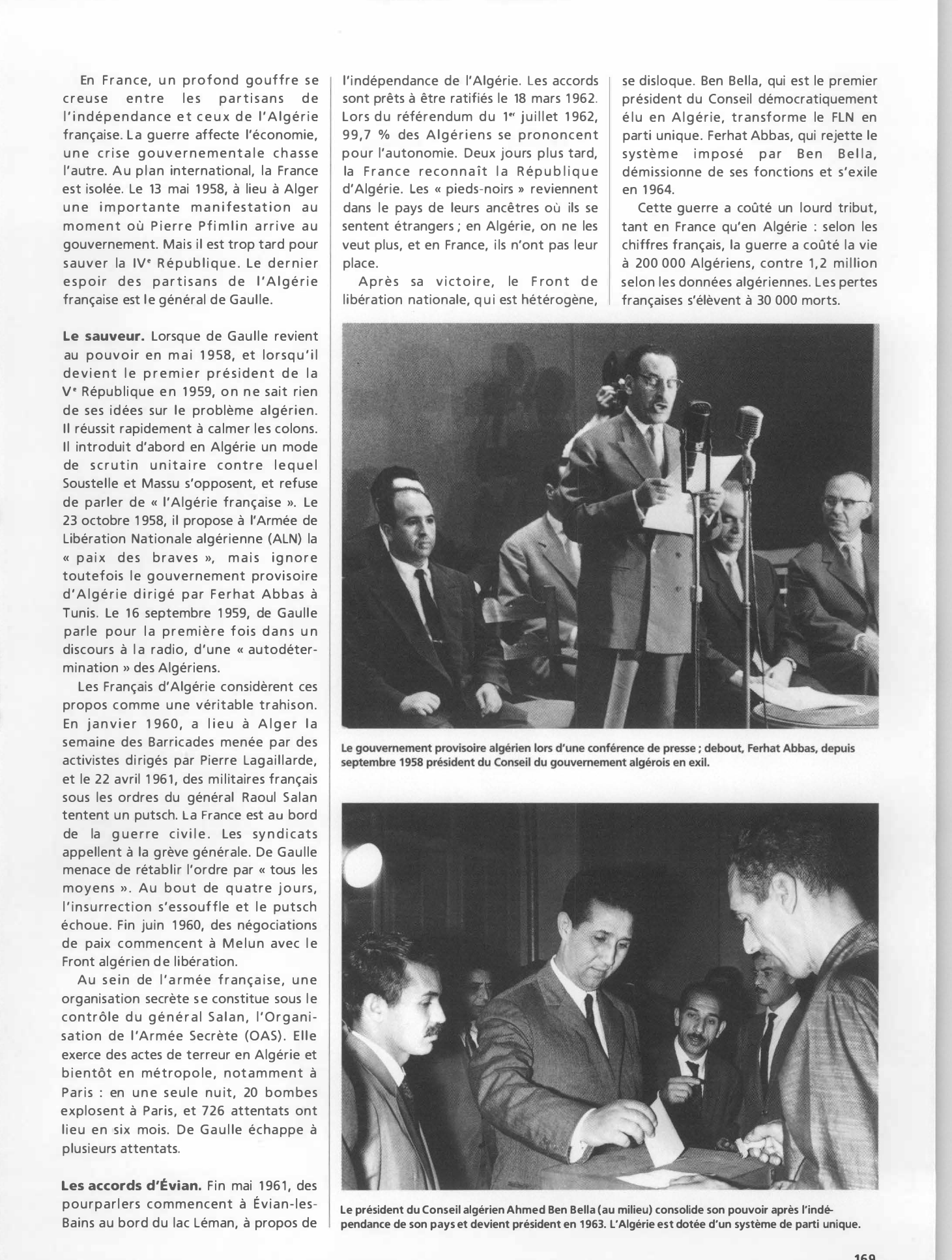 Prévisualisation du document La voie de l'Algérie vers l'indépendance :  Charles de Gaulle introduit des négociations avec le FLN