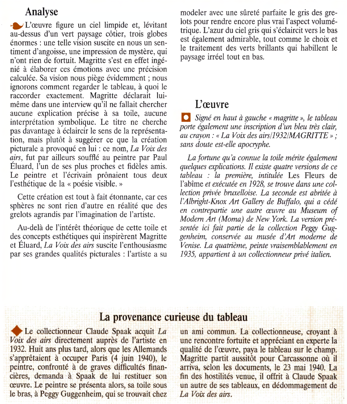 Prévisualisation du document LA VOIX DES AIRS de MAGRITTE