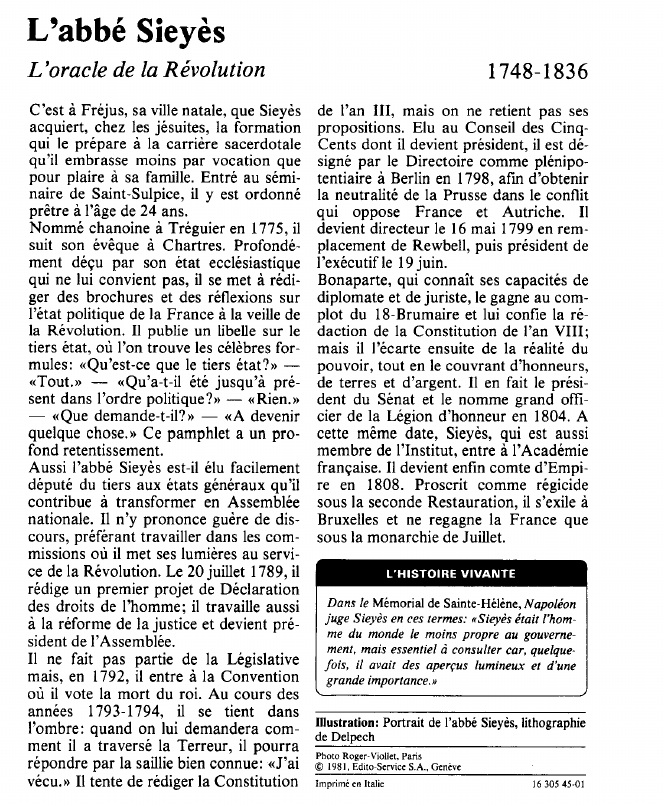 Prévisualisation du document L'abbé SieyèsL'oracle de la Révolution.
