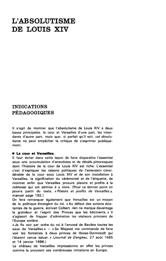 Prévisualisation du document L'ABSOLUTISME DE LOUIS XIV