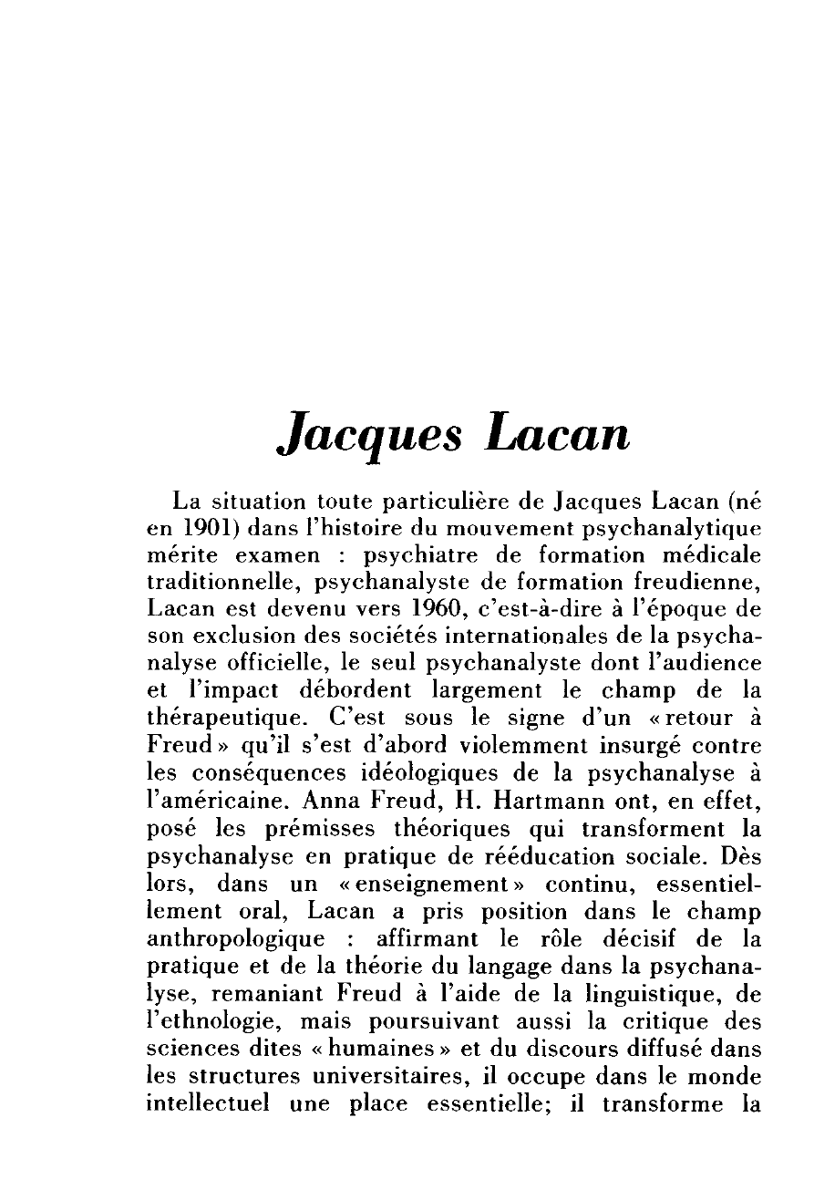 Prévisualisation du document Lacan (Jacques)