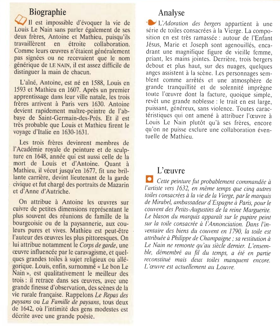 Prévisualisation du document L'ADORATION DES BERGERS de LE NAIN